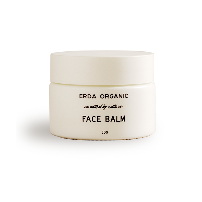 Erda Organic Face Balm 30g jar - grass-fed tallow face moisturizer with squalane and jojoba