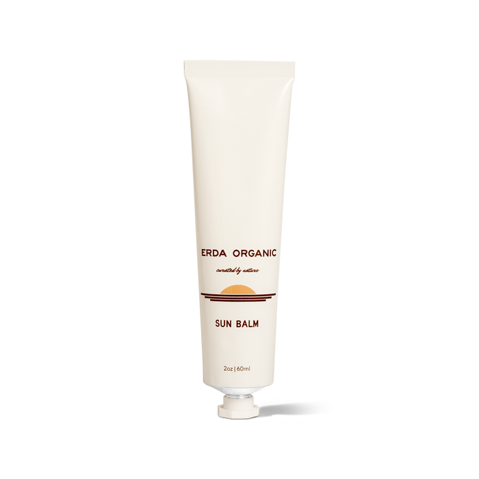 Erda Organic Sun Balm 2oz tube front - natural tallow-based sunscreen without chemicals